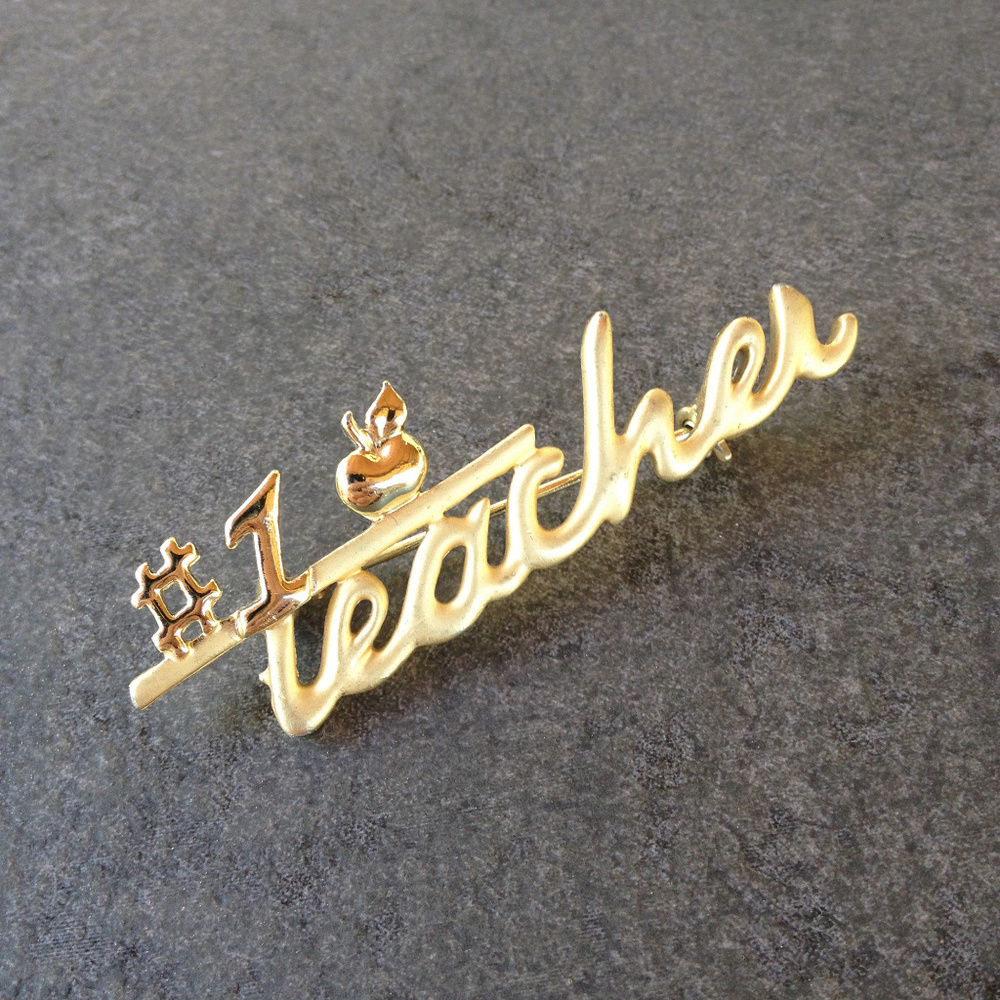 #1 Teacher Pin